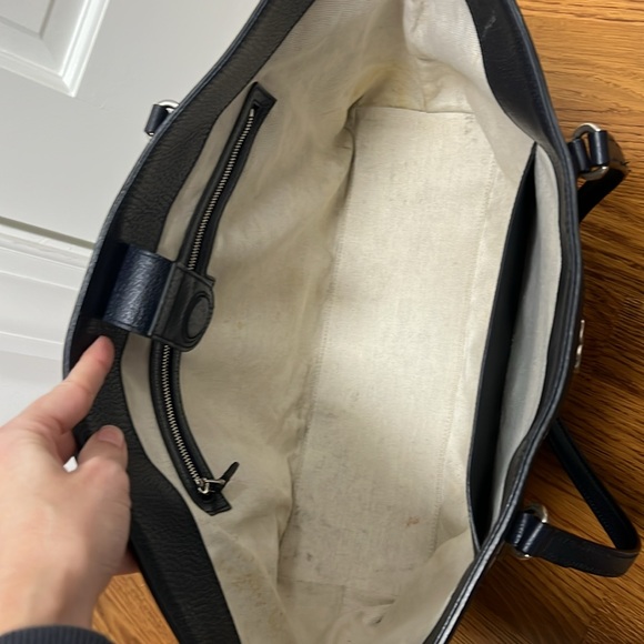 Gucci Ophidia Medium Tote Bag - Beige and Blue Supreme - Picture 9 of 16